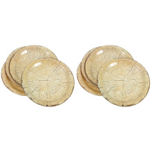 20Pcs Wood Grain Paper Party Multi-Color