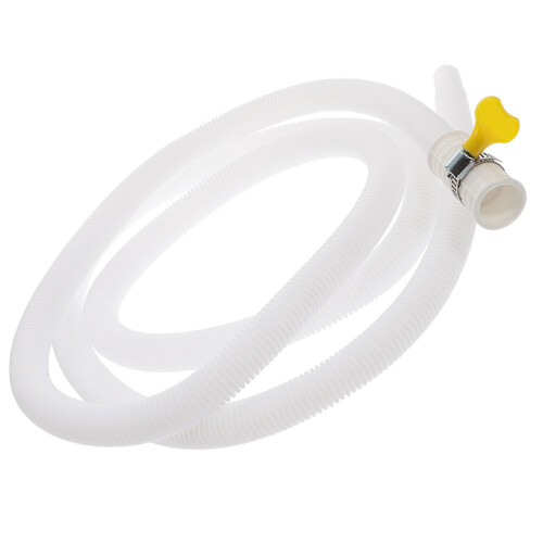 3Pcs Replacement Drain Hose for Ac Units White Pe ABS with Clamp Set 2