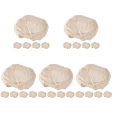 25Pcs Cloth Bread Basket Liners Beige for Sourdough Baking and Pastry