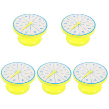 5Pcs White Plastic Teaching Turntables for Math Game Prizes