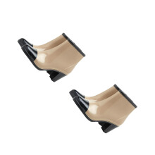 2Pairs Fashion High Heel Black PVC Rain Boots Non-Skid Water-Resistant