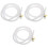 3Pcs Replacement Drain Hose for Ac Units White Pe ABS with Clamp Set 4