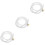 3Pcs Replacement Drain Hose for Ac Units White Pe ABS with Clamp Set 6
