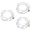 3Pcs Replacement Drain Hose for Ac Units White Pe ABS with Clamp Set 7