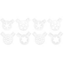 8Pcs Durable Ice Cream Machine Replacement Nozzles White Plastic Tips