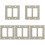 5Sets Elegant White Wall Socket Panel Cover Pc and Zircon Design 1