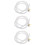 3Pcs Replacement Drain Hose for Ac Units White Pe ABS with Clamp Set 8