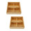 2Pcs Elegant Wooden Serving Case 4-Compartment Snack and Candy Box 8