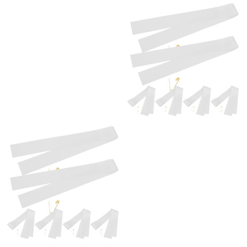 12Pcs White Blank Sashes Multi-Function Party Accessory for DIY Events 2