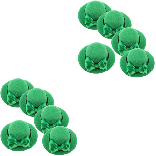 10Pcs Decorative Green Caps for St. Patrick's Day Parties 1
