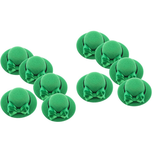 10Pcs Decorative Green Caps for St. Patrick's Day Parties 2