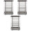 3Pcs Compact Stainless Steel Utensil Holder Spoon Fork Storage Silver 3