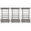 3Pcs Compact Stainless Steel Utensil Holder Spoon Fork Storage Silver 4