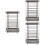 3Pcs Compact Stainless Steel Utensil Holder Spoon Fork Storage Silver 6