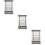 3Pcs Compact Stainless Steel Utensil Holder Spoon Fork Storage Silver 9