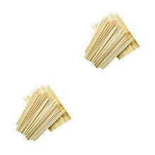 400Pcs Khaki Bamboo Skewers Food Grade Paddle Picks for Bbq Desserts