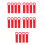 20Pcs Universal Red Plastic Mop Handle Sleeve Comfortable Grip 7