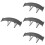 4Pcs Black Universal Car Tail Wing ABS Rear Spoiler Adjustable Angle 7