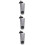 3Pcs Multi-Function Plastic Straw Holder Grey Countertop Storage 9