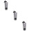 3Pcs Multi-Function Plastic Straw Holder Grey Countertop Storage 10