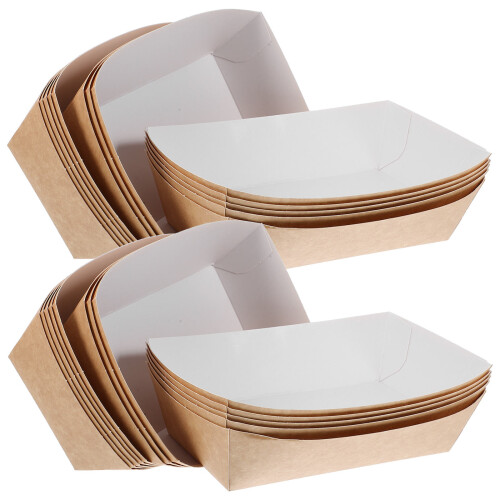 200Pcs Paper Sushi Boat White 2