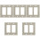 5Sets Elegant White Wall Socket Panel Cover Pc and Zircon Design 3