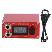 Permanent Makeup Tattoo Power Supply Kit with LCD Display, Adjustable Voltage and Thermal Copier Compatibility