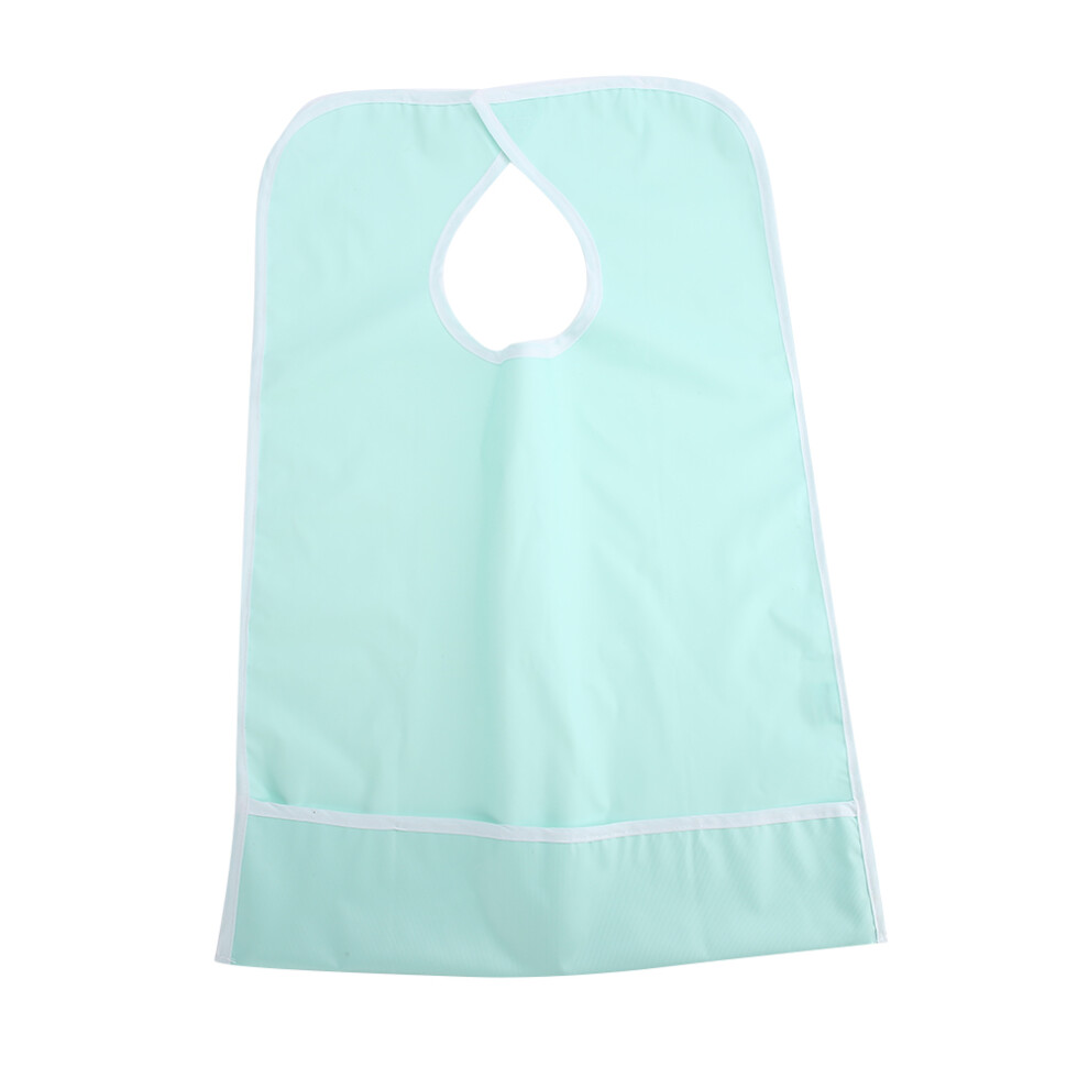 Green Elderly Mealtime Bib, Waterproof, Pvc,