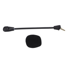 Flexible Hose Replacement Mic For HyperX Cloud Headphones, Detachable Boom Microphone360Degree Bendable Noise Reduction Anti Oxidation Plug Clear