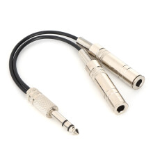 Male zu 2 Female Audiokabel, PVC Aluminiumlegierung, 0,2 m