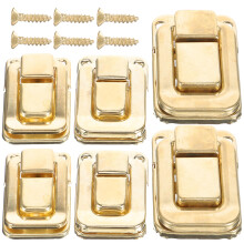 12Stk Goldene Riegel Bügel Hasp Scharnier Für Schmuckkästen