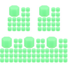 100Pièces Protège-Écrous Hexagonal Silicone Vert Clair Pour