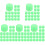 100Pièces Protège-Écrous Hexagonal Silicone Vert Clair Pour 1