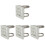 4Stk Halterung Pole Mount Adapter Wetterfeste Montage Hellgrau 1