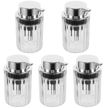 5Pièces Flacons Mousse Transparent Pet Pour Nettoyage