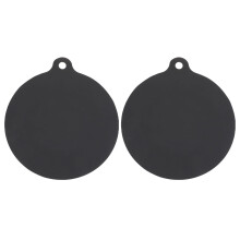 2Pièces Silicone Anti-Dérapant Protection Table Four Noir