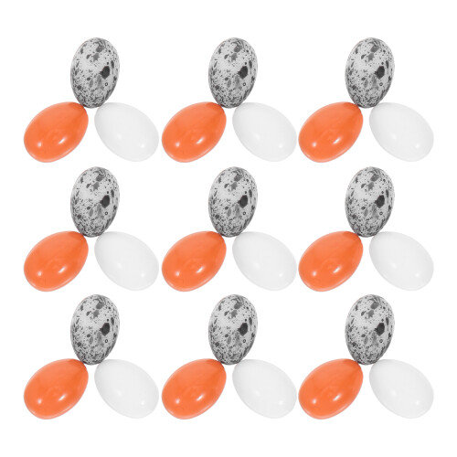 108Pièces Oeufs Miniatures Plastic Micro Décor Maison Couleur Assortie