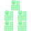 100Pièces Protège-Écrous Hexagonal Silicone Vert Clair Pour 7