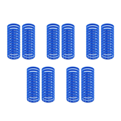 120Pièces Bracelets Silicone Bleus Accessoires D'obtention 2025