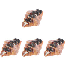 4Pièces Croissants Simulés PU Décor Maison Et Boutique Marron Clair