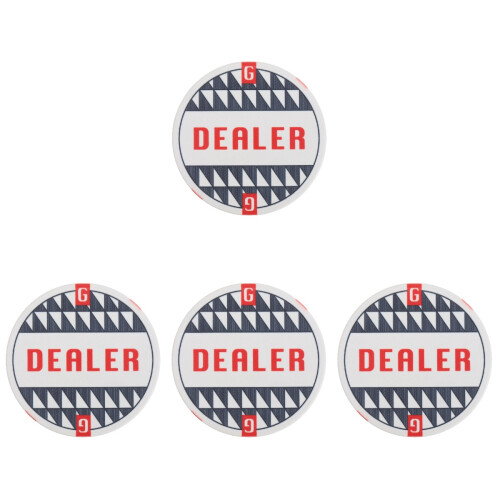 4Pièces Jetons Poker Légers Blancs Décoration Et