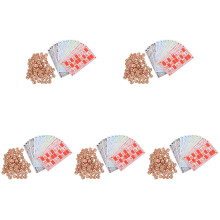 5Ensembles Jeu De Russe Rouge Matériel Durable Bois Et Papier