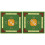 2Pcs Durable Green Mahjong Table Mat Polyester Surface Latex Anti-Slip 2
