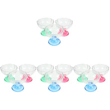 12Pièces Coupes À Dessert En Pied Assortis Pour Usage
