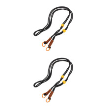 2Pcs Adjustable Black Polyester Crossbody Phone Straps Neck Lanyard