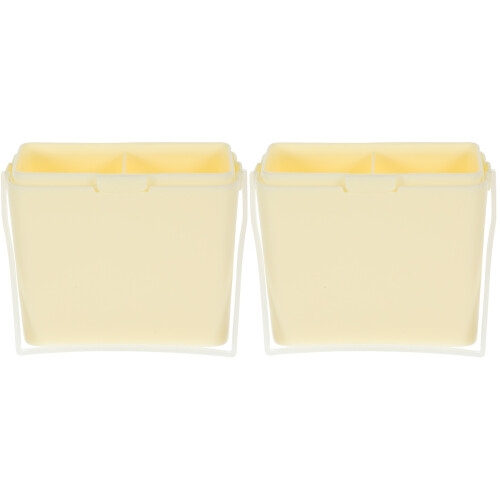 2Pcs Reusable Paint Brush Cleaner Light Yellow Plastic