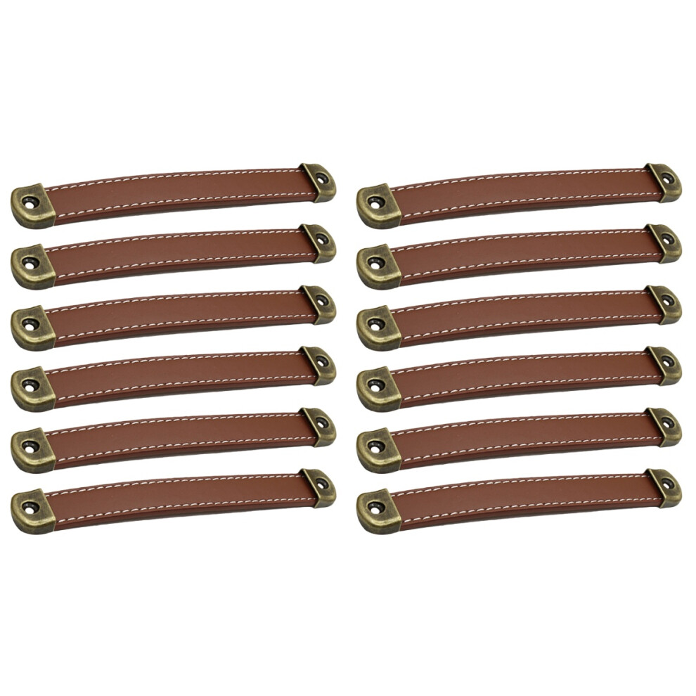 12Pcs Handles For Drawers Brown Zinc Alloy Pulls For Wardrobes 3713122795477