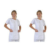 2 Pcs White Shirt Men And Women Nurse Doctor Cosplay Clothes Working