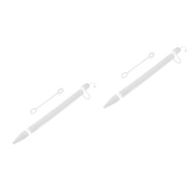 2Pcs Decorative White Silica Gel Cover for 1St-Gen Pencil Sleeve