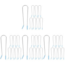 32Pcs Hot Roller Clip Replacement Sky-Blue Stainless Steel Hair Clips